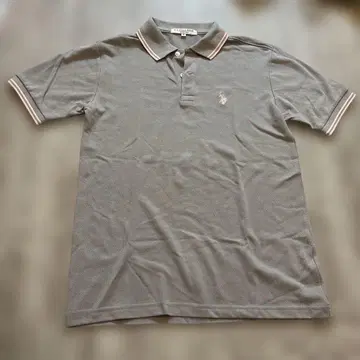 U.S. POLO ASSN. 그레이 반팔 피케 셔츠