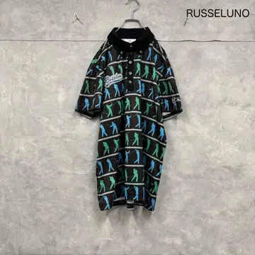 사이즈 3 RUSSELUNO 러셀노 스윙 올 패턴 피케 셔츠 N1170