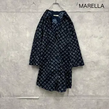 MARELLA 마렐라 올 패턴 셔츠 원피스 루마니아산 N1174