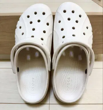 Crocs 화이트 클로그 샌들 W9 실내용