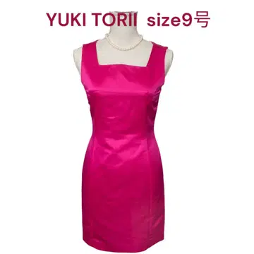새상품급 유키토리 고급 샨탄 원단 미형 원피스 9호, M 핑크