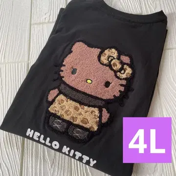일광화상 키티 표범 무늬 키티 갸루 키티 티셔츠 4L 아베일 산리오