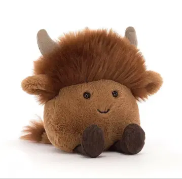 Jellycat Amuseabean Highland Cow 봉제 인형 소
