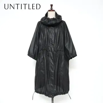 새상품급 UNTITLED 발수 개더 코트 블랙 사이즈 2*BD1189