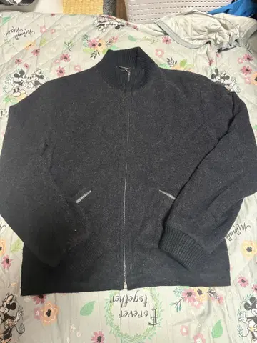 애니에스베 울 블루종 90s riri zip