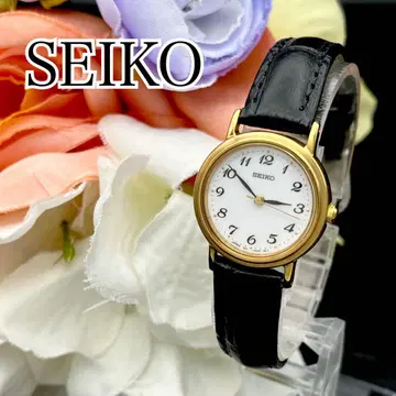 작동 손목시계 SEIKO 세이코 새 벨트 새 배터리 라운드 H18