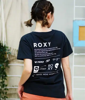 록시 ROXY 티셔츠 무라사키 스포츠 택 포함