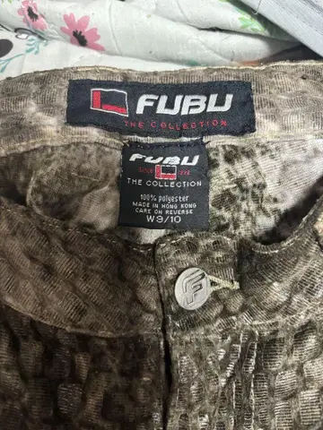 레어 FUBU 크로커다일 패턴 슬랙스 90s 스트릿
