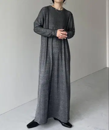 글리터 디스코 롱 라메 원피스