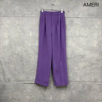 AMERI 아메리 퍼플 컬러 슬랙스 스트레이트 팬츠 N1190