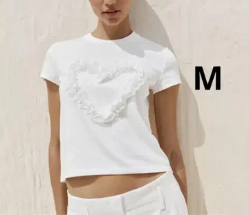 ZARA 자라 티셔츠 하트 리프 미사용 새상품