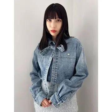 LILY BROWN 2024AW 전개 보타이 셔츠 데님 셔츠