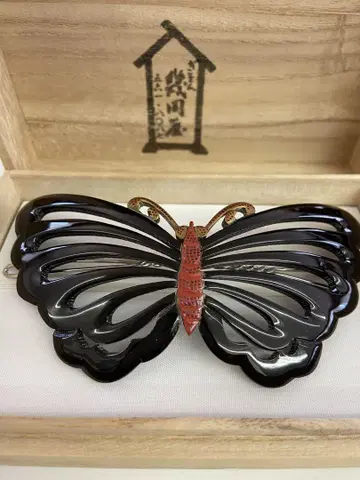 나비 디자인 플라스틱 헤어 액세서리 나무 상자 포함