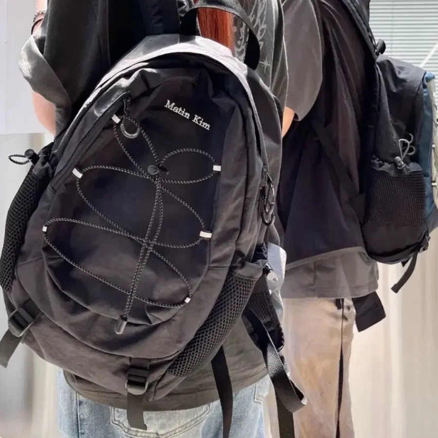 Matin Kim☆BUCKLE DETAIL BACK PACK MUSINSA | MATIN KIM BUCKLE DETAIL BACK PACK IN BLACK