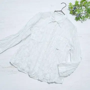 마드모아젤 논논 레이온 면 스트라이프 셔링 7부 소매 셔츠 M