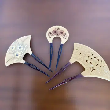 빅 사이즈 헤어콤 비녀 앤티크풍 전통 예복 기모노 결혼식 유카타 기모노
