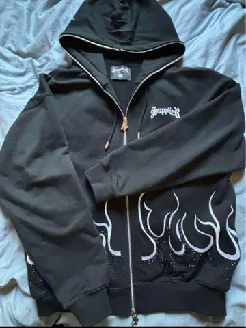 Supplier 블랙 프레임 후드티