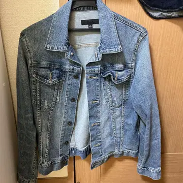 유니클로 데님 자켓 버튼 프론트