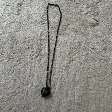 블랙 스컬 목걸이