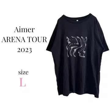 Aimer ARENATOUR2023 [L] 라이브 티셔츠 블랙 블랙