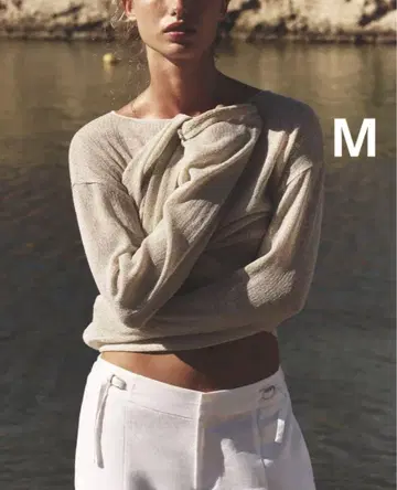 ZARA 자라 라스틱 코튼 티셔츠, 미사용 새상품