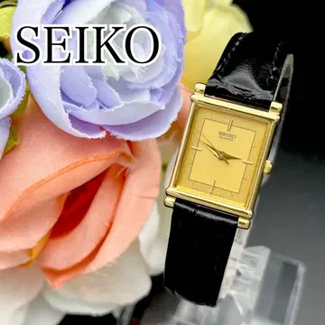 레어 작동 손목시계 SEIKO 세이코 벨트 새상품 골드 스퀘어 H23