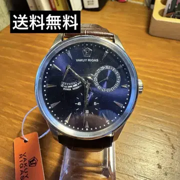 새상품 VAKUY RIGAS 오토매틱 파워 리저브 포인터 날짜 41mm