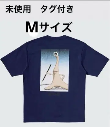 미사용, 택 포함, 기생수 미기 유니클로 티셔츠 네이비 M 사이즈