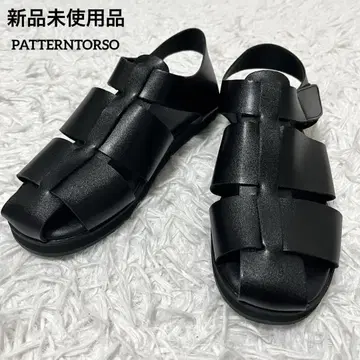 미사용 새상품 안티카 패턴 토르소 마네킹 구르카 샌들 M 24.0 블랙