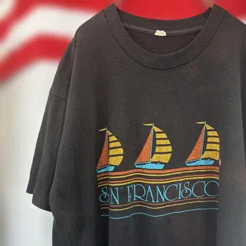 90sUSA 구제 의류 SAN FRANCISCO 세일링 보트 티셔츠 XL