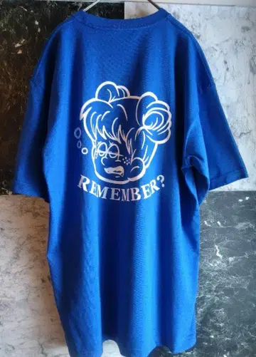 REMEMBER? 티셔츠 블루 XL 사이즈