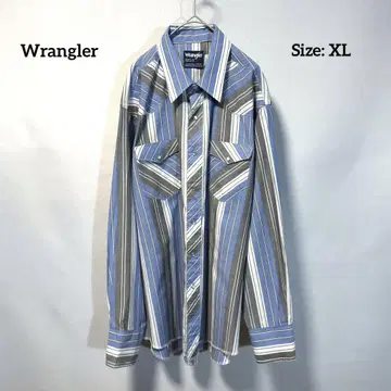 Wrangler 랭글러 웨스턴 셔츠 긴팔 스냅 버튼 스트라이프