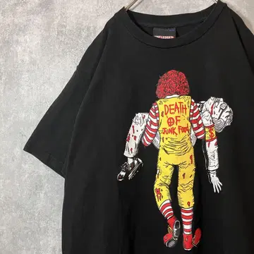 패러디 티셔츠 JunkFood 풍자 유니섹스 프린트 구제 의류 L