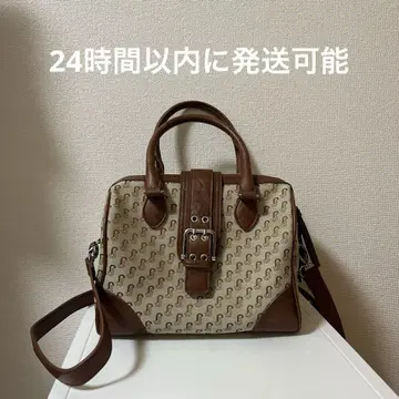 JEANASIS 자카드 모노그램 보스턴 브라운