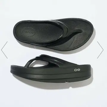 우포스 OOMEGA/우메가 통굽 리커버리 샌들 블랙 25cm