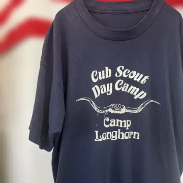 90sUSA 구제 의류 Cub Scout Day Camp 티셔츠 네이비