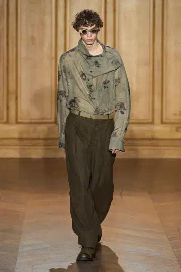 새상품급 24AW ZIGGY CHEN 디자인 린넨 와이드 팬츠 슬랙스