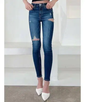 GYDA 데미지 스키니 데님 M