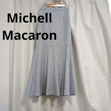 michellMacaron 머메이드 스커트 체크 그레이 FREE