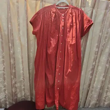 Fanaka 빨간색 셔츠 원피스 반팔