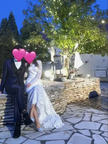 웨딩 드레스 1st 오너 머메이드 드레스 쇼콜라 롱 드레스 레이스