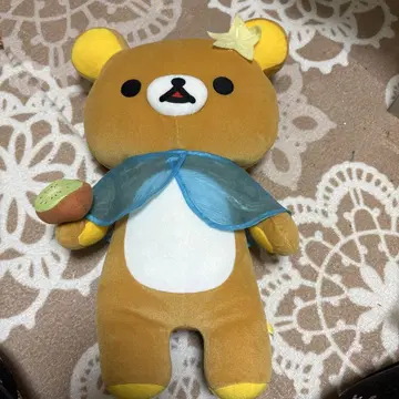 리락쿠마 봉제 인형 파랑 케이프 포함