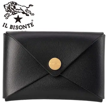 IL BISONTE 일비종떼 키링이 포함된 카드 케이스 블랙