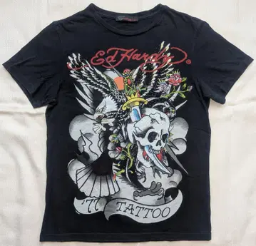 Ed Hardy 에드 하디 큐빅 양면 프린트 티셔츠 S