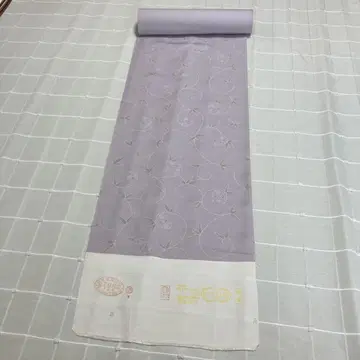 연보라색 꽃무늬 순수 실크 코몬 미재단 새상품