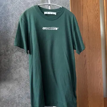 OFF-WHITE 다크 그린 티셔츠