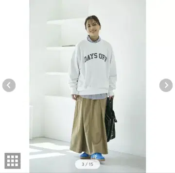 Healthy DENIM Grapefruit 치노 롱 플레어 스커트