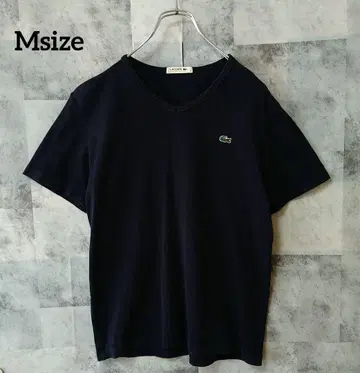 LACOSTE 라코스테 Msize 네이비 원포인트 로고 반팔 티셔츠