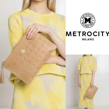 METROCITY 오로메초 엠보싱 가죽 핸드백