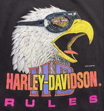 HARLEY-DAVIDSON 고글 이글 디자인 티셔츠
